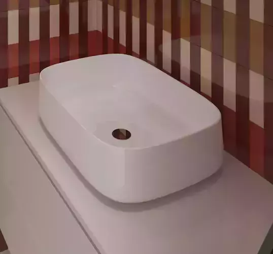 Countertop washbasins - SQUARE COGNAC