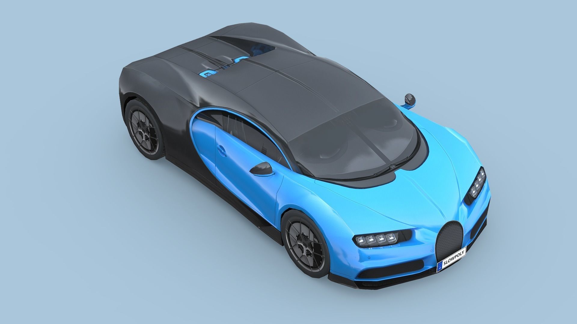 Bugatti Chiron Sport 2019 Low-poly 3D model_3