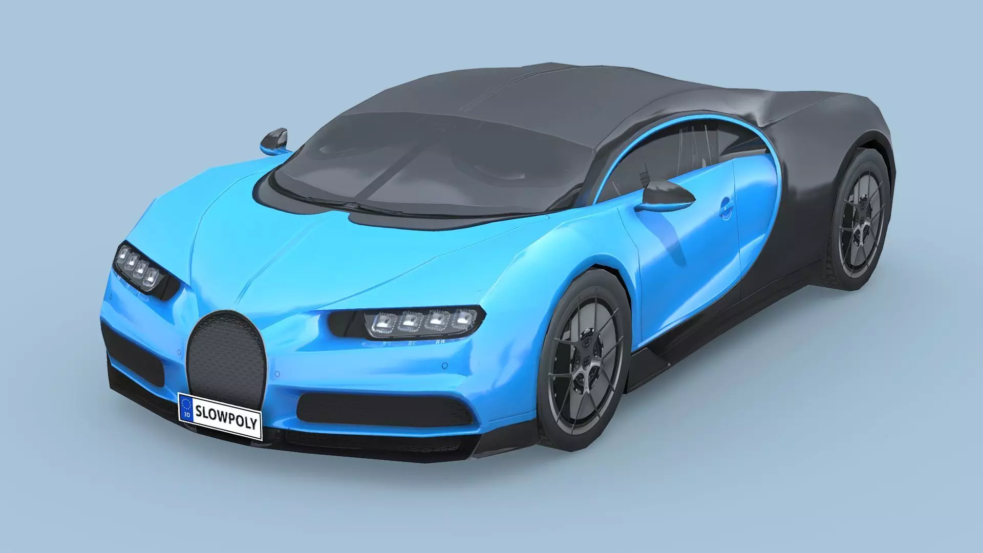 Bugatti Chiron Sport 2019 Low-poly 3D model_0
