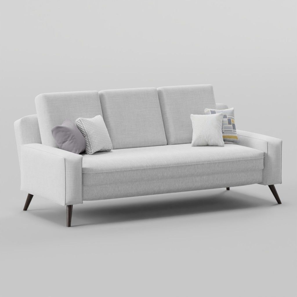Scandinavian 3-seater sofa Free 3D model_3