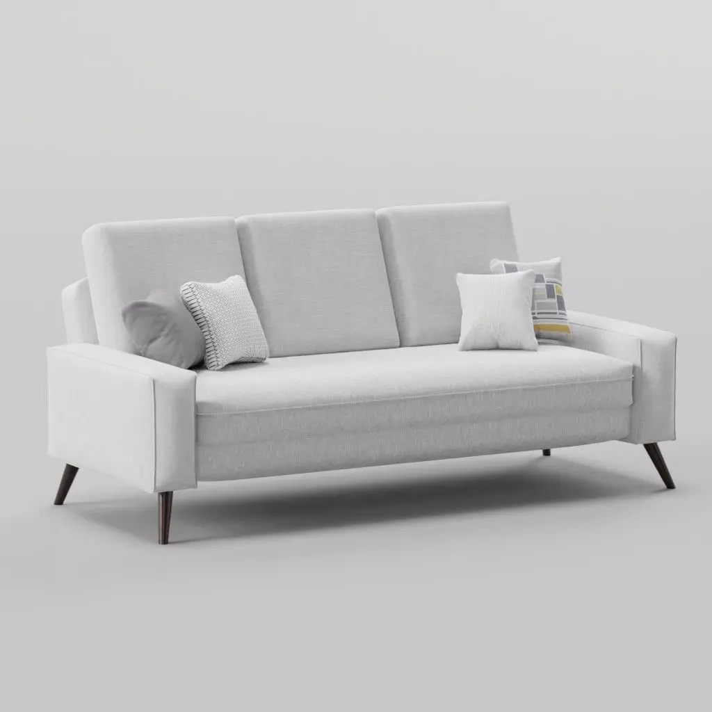 Scandinavian 3-seater sofa Free 3D model_0