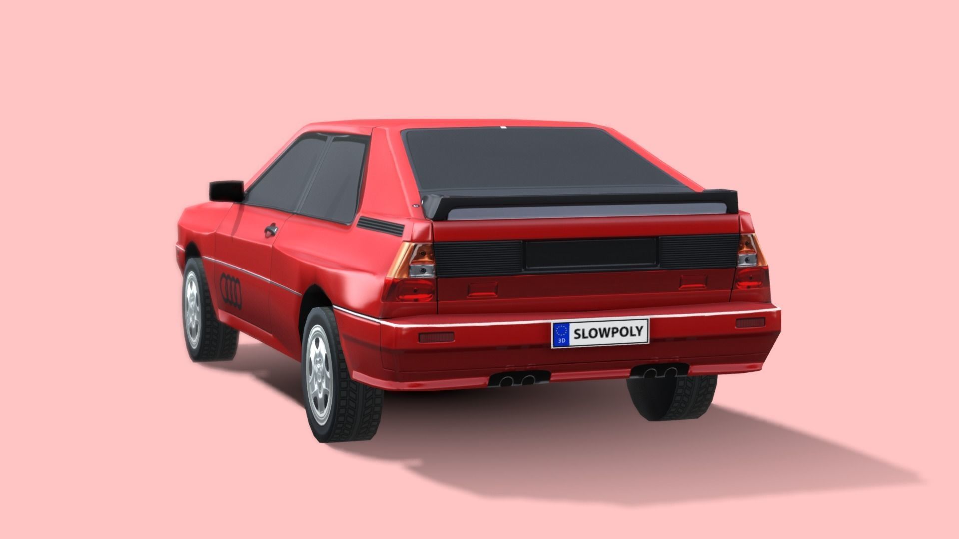 Audi Quattro 1980 Low-poly 3D model_1
