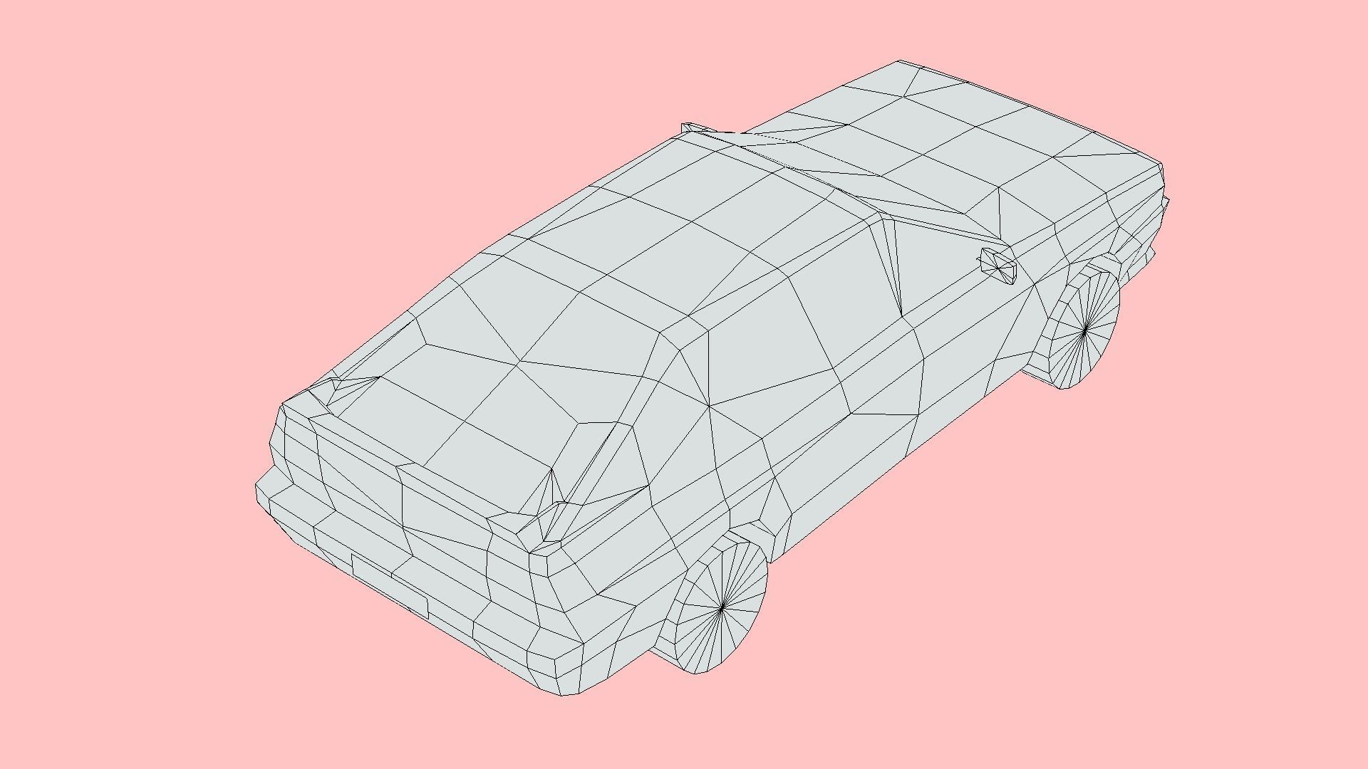 Audi Quattro 1980 Low-poly 3D model_6