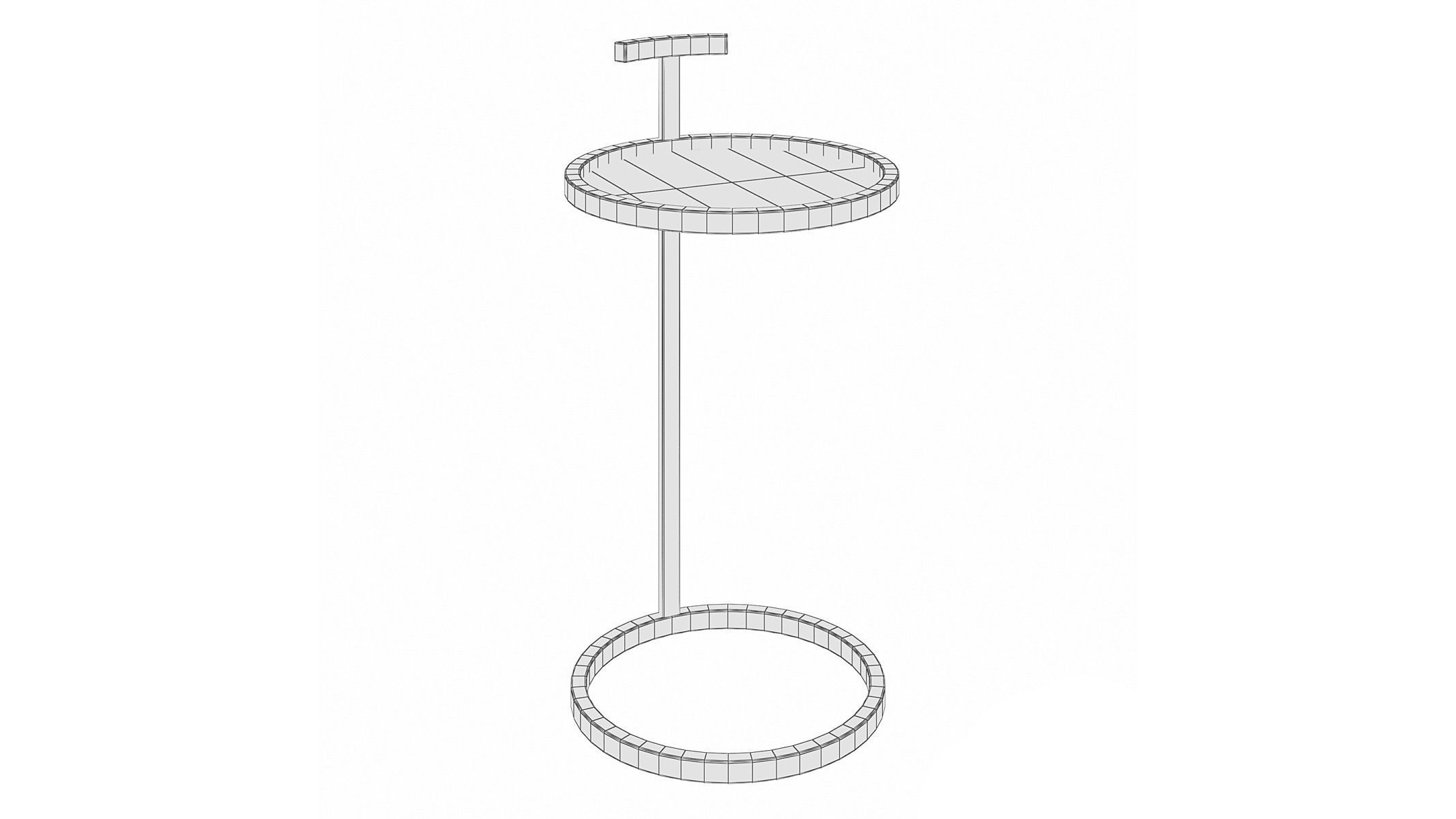Dawson Steel Tray Top C Table End Table 3D model_3