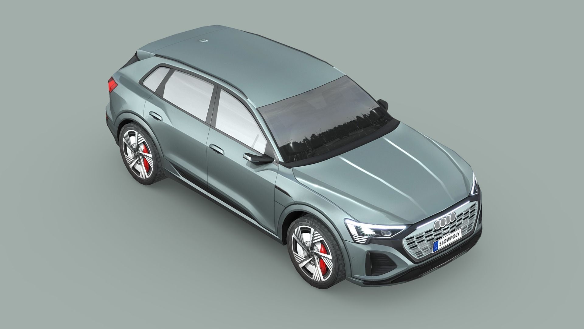 Audi Q8 e-tron Low-poly 3D model_3