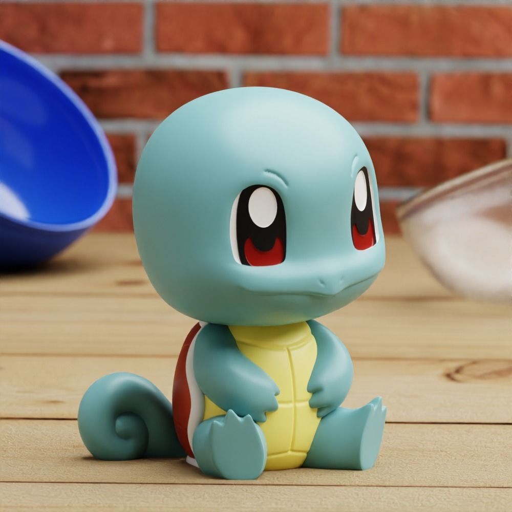 STARTER CHIBI 6 MODELS FANART BULBASAUR SQUIRTLE CHARMANDER  3D print model_10