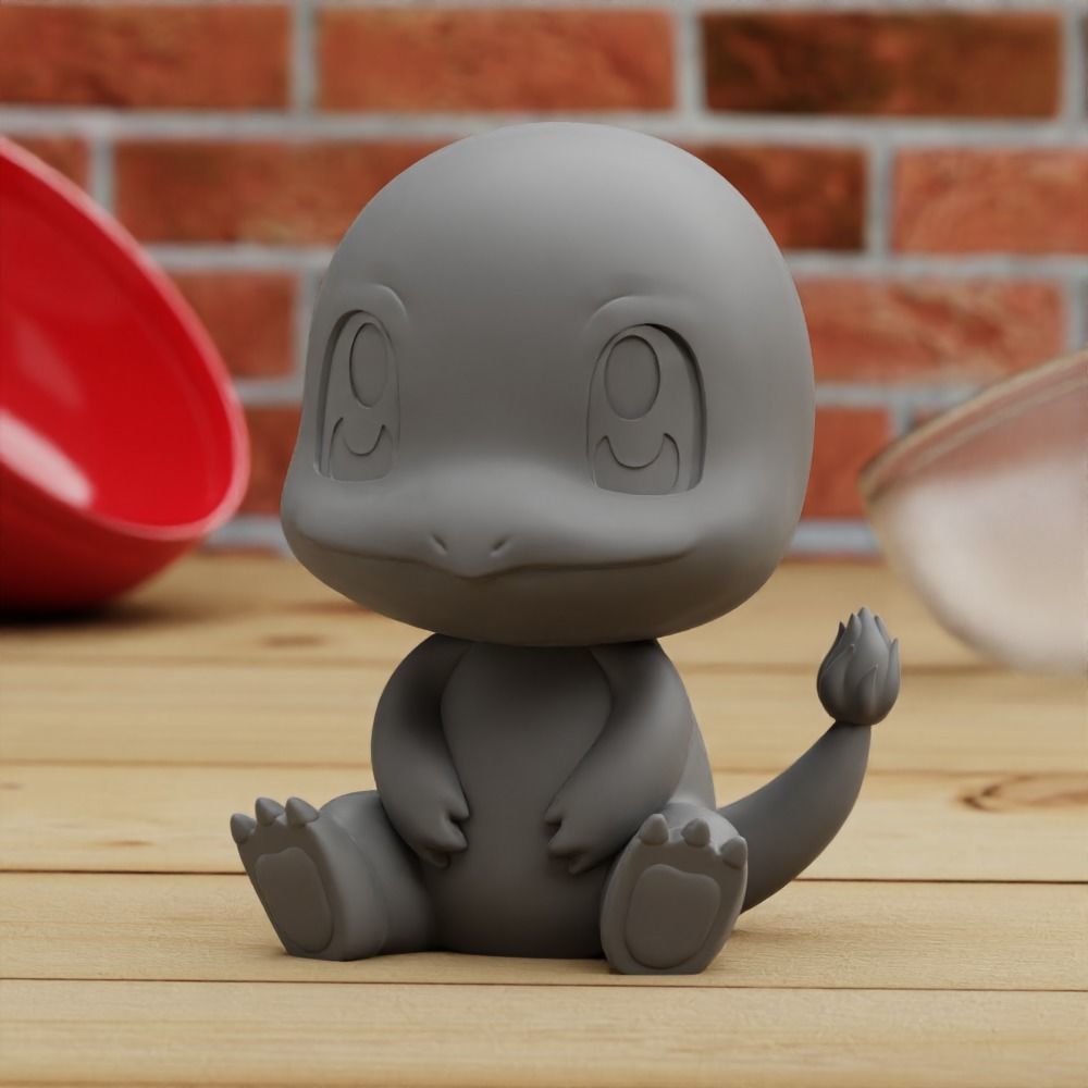 STARTER CHIBI 6 MODELS FANART BULBASAUR SQUIRTLE CHARMANDER  3D print model_8