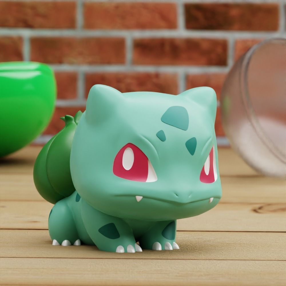 STARTER CHIBI 6 MODELS FANART BULBASAUR SQUIRTLE CHARMANDER  3D print model_1