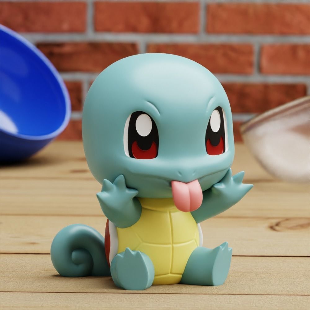 STARTER CHIBI 6 MODELS FANART BULBASAUR SQUIRTLE CHARMANDER  3D print model_11