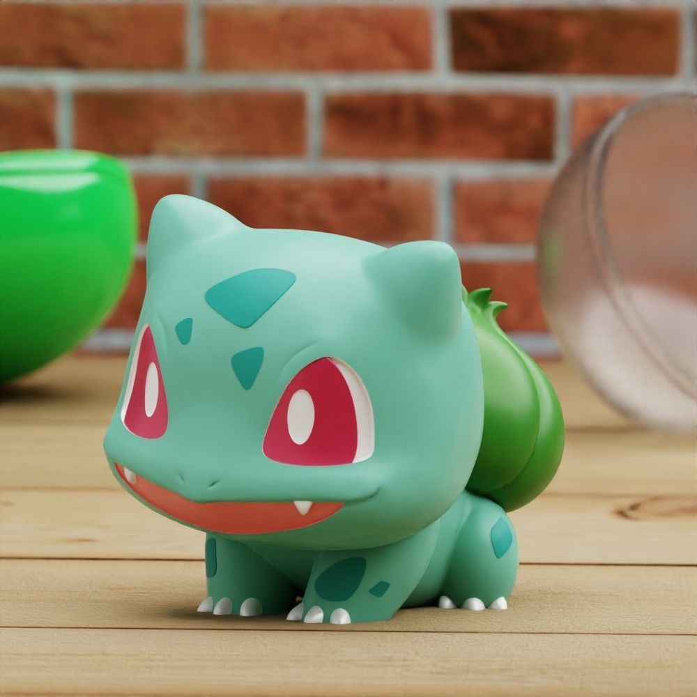 STARTER CHIBI 6 MODELS FANART BULBASAUR SQUIRTLE CHARMANDER  3D print model_5