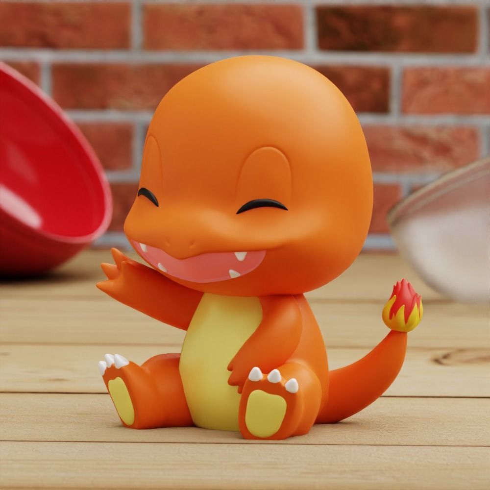 STARTER CHIBI 6 MODELS FANART BULBASAUR SQUIRTLE CHARMANDER  3D print model_9