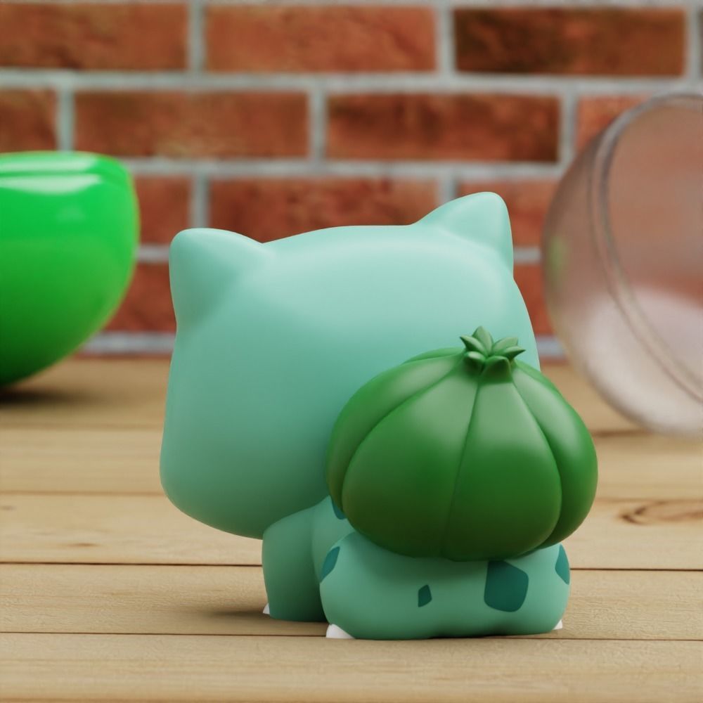 STARTER CHIBI 6 MODELS FANART BULBASAUR SQUIRTLE CHARMANDER  3D print model_3