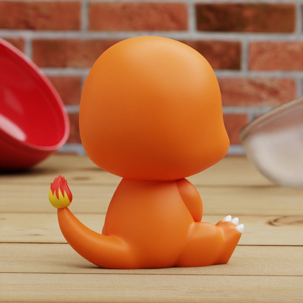 STARTER CHIBI 6 MODELS FANART BULBASAUR SQUIRTLE CHARMANDER  3D print model_7