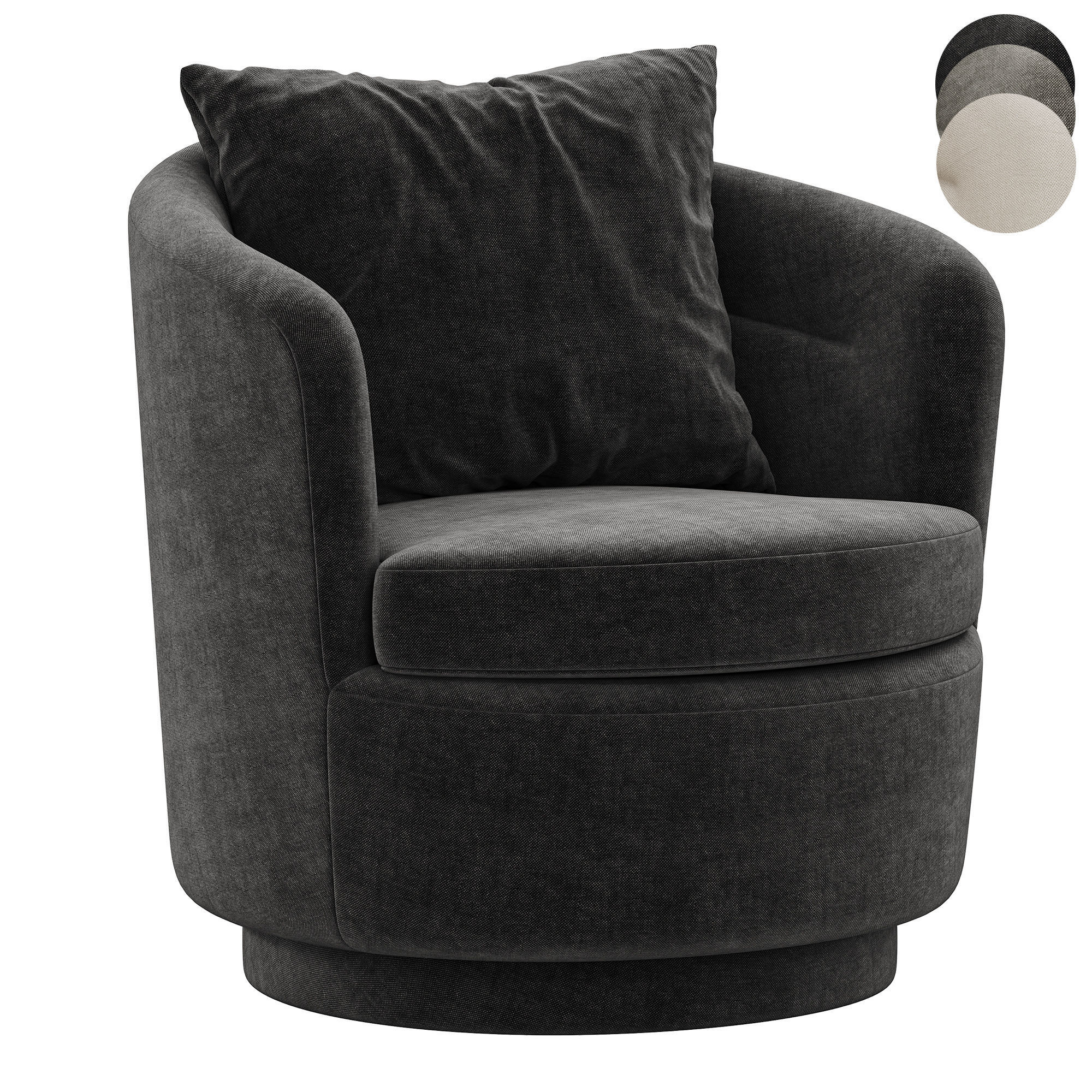 Viv Swivel Chair By westelm 3D model_6