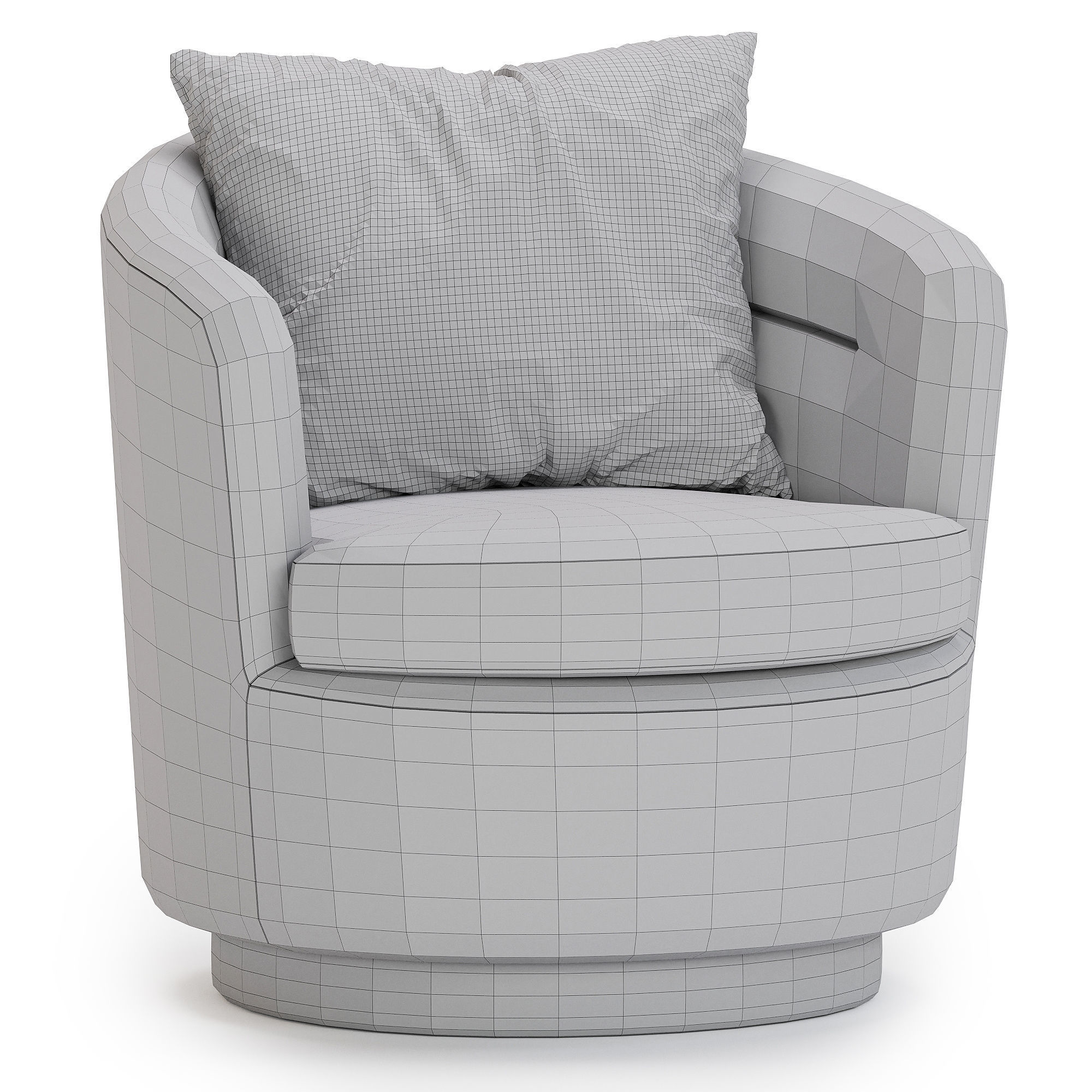 Viv Swivel Chair By westelm 3D model_4