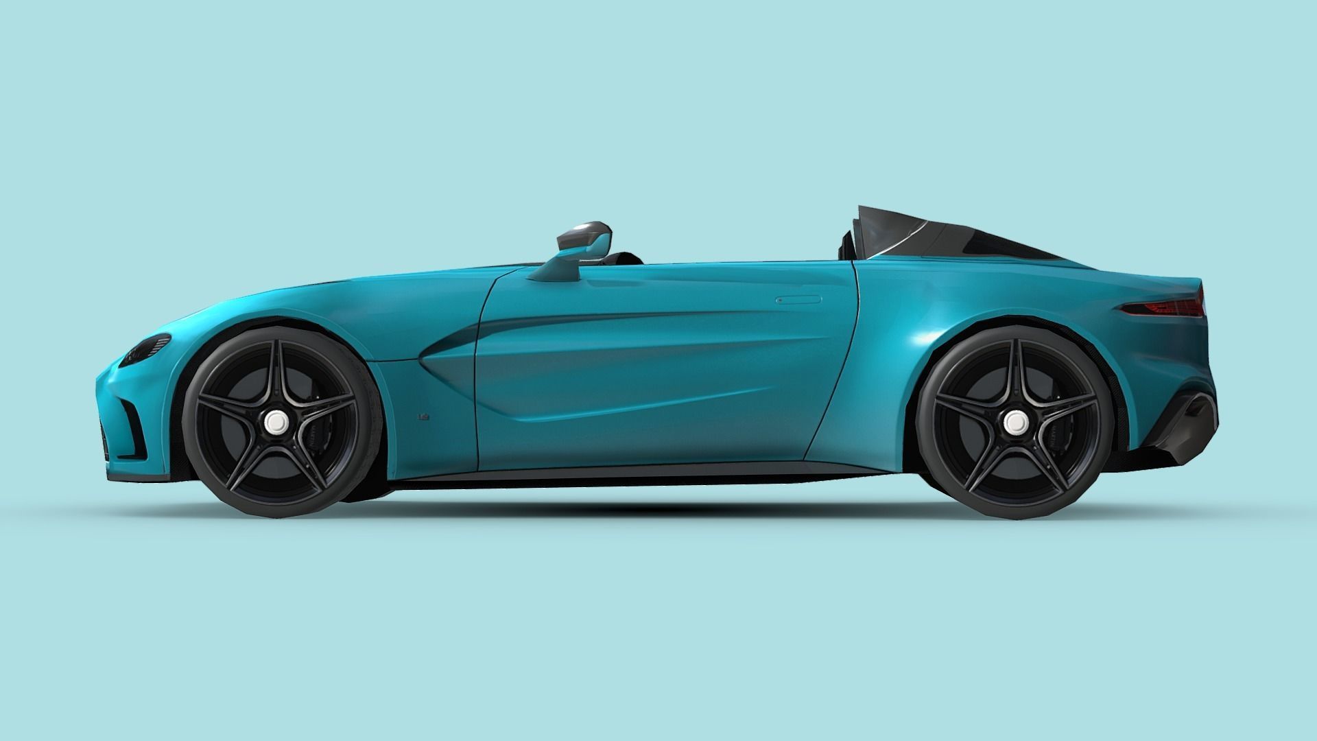 Aston Martin V12 Speedster 2021 Low-poly 3D model_2