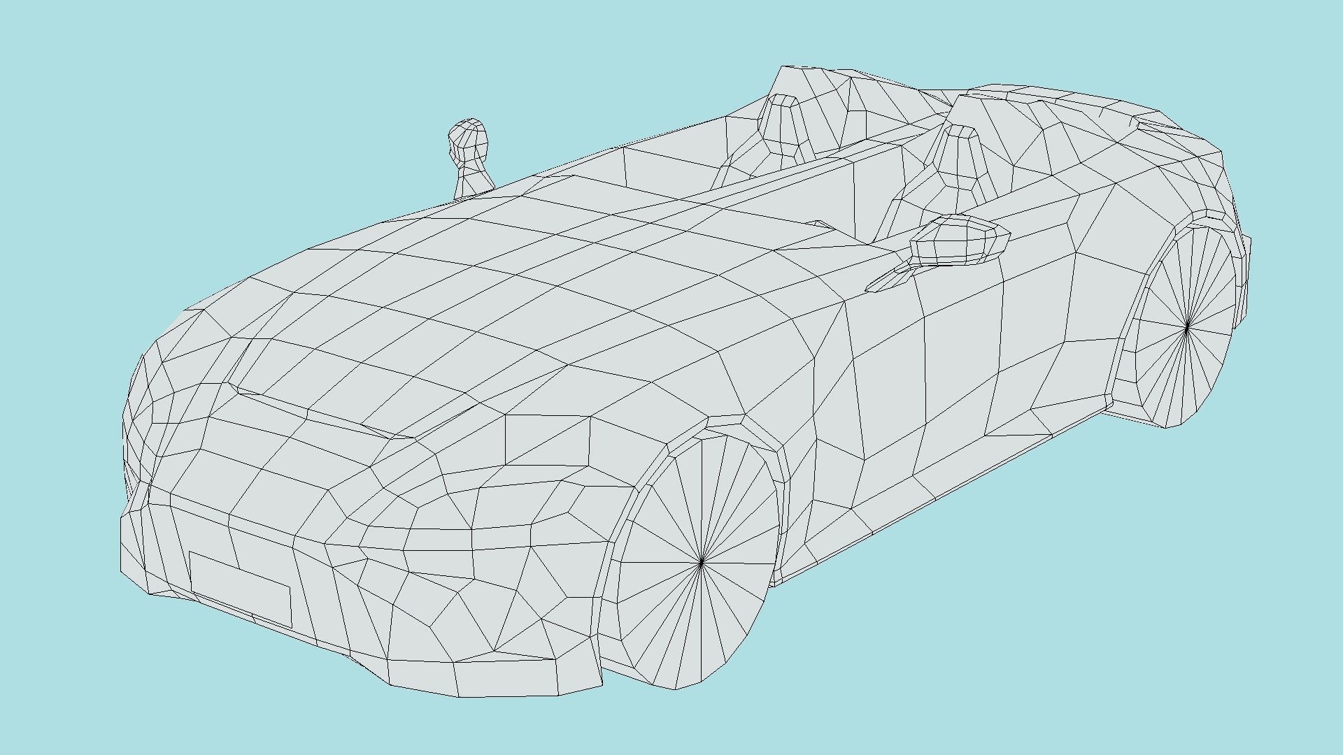 Aston Martin V12 Speedster 2021 Low-poly 3D model_5