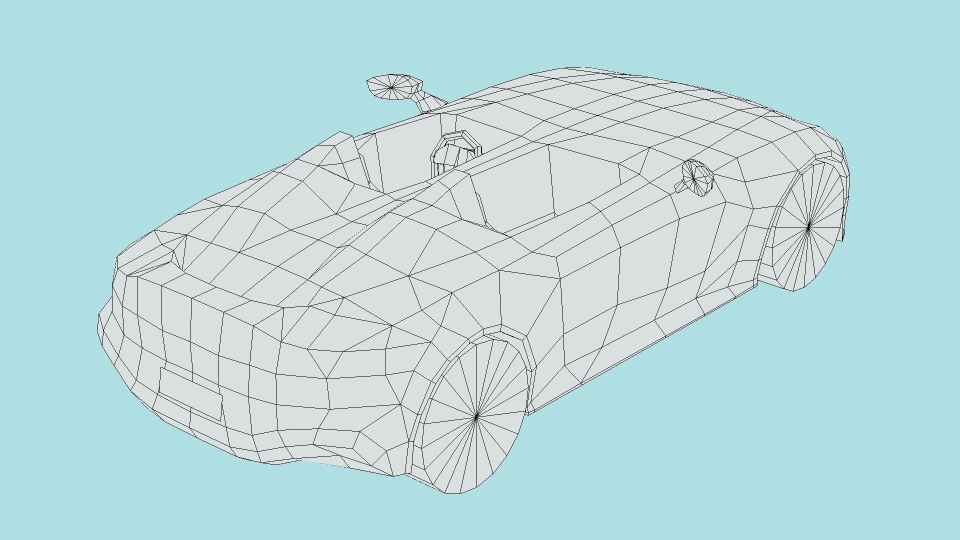 Aston Martin V12 Speedster 2021 Low-poly 3D model_6