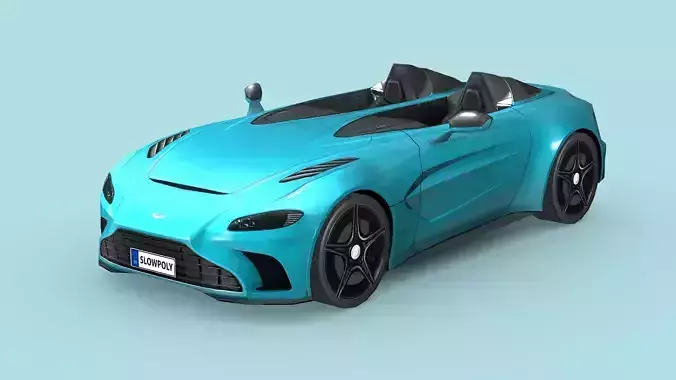 Aston Martin V12 Speedster 2021 Low-poly 3D model