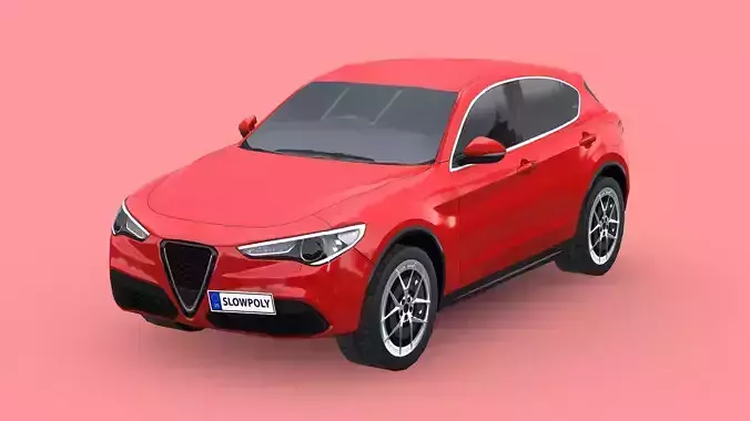 Alfa Romeo Stelvio 2020 Low-poly 3D model