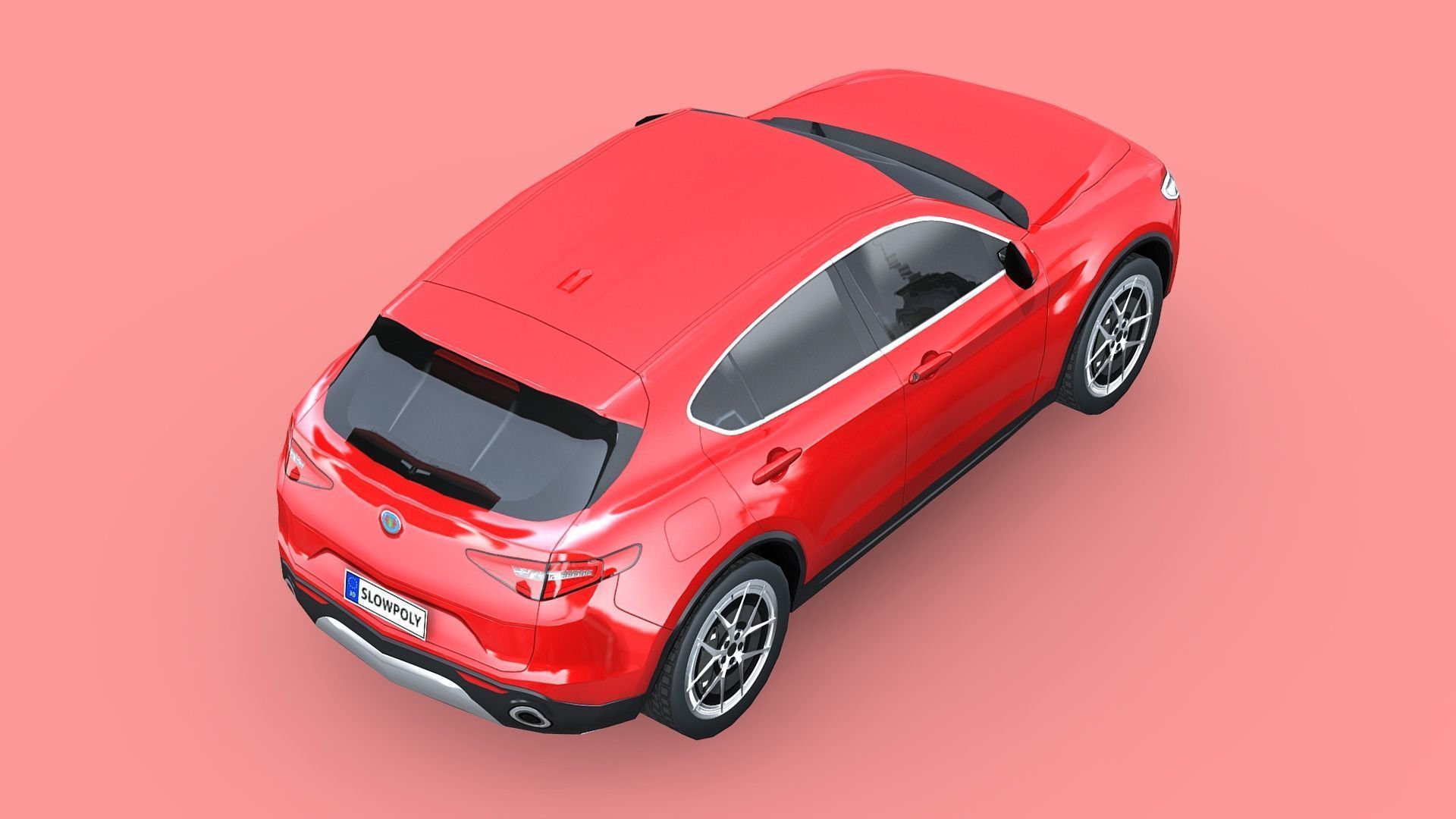 Alfa Romeo Stelvio 2020 Low-poly 3D model_4
