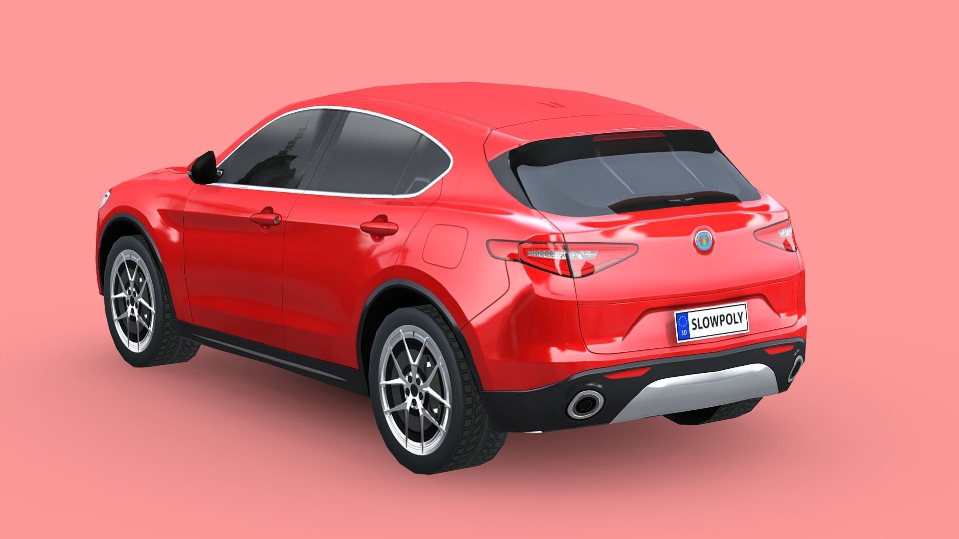 Alfa Romeo Stelvio 2020 Low-poly 3D model_1