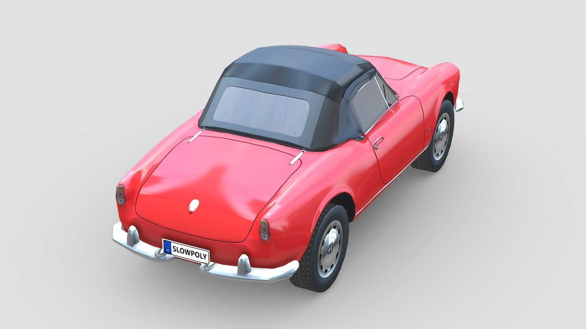 Alfa Romeo Giulietta Spider 1955 Low-poly 3D model_4