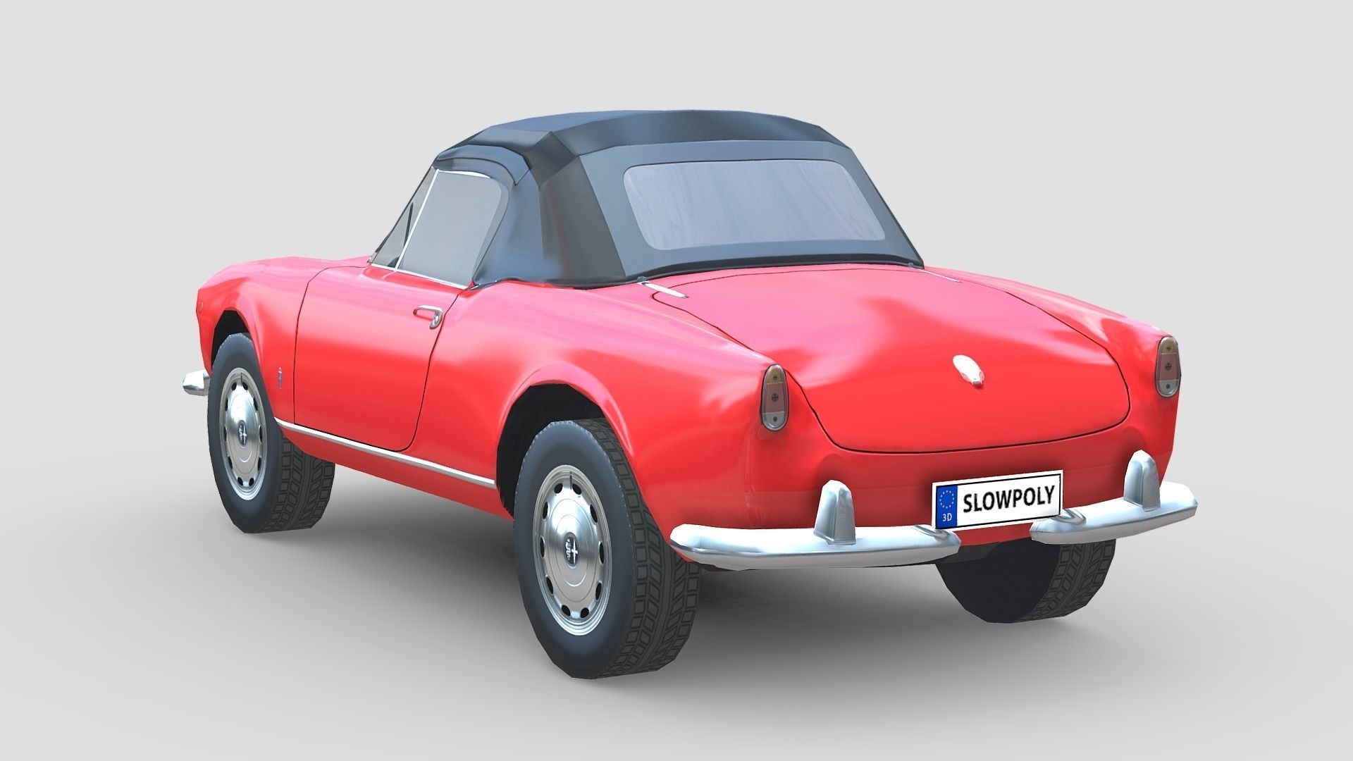 Alfa Romeo Giulietta Spider 1955 Low-poly 3D model_1
