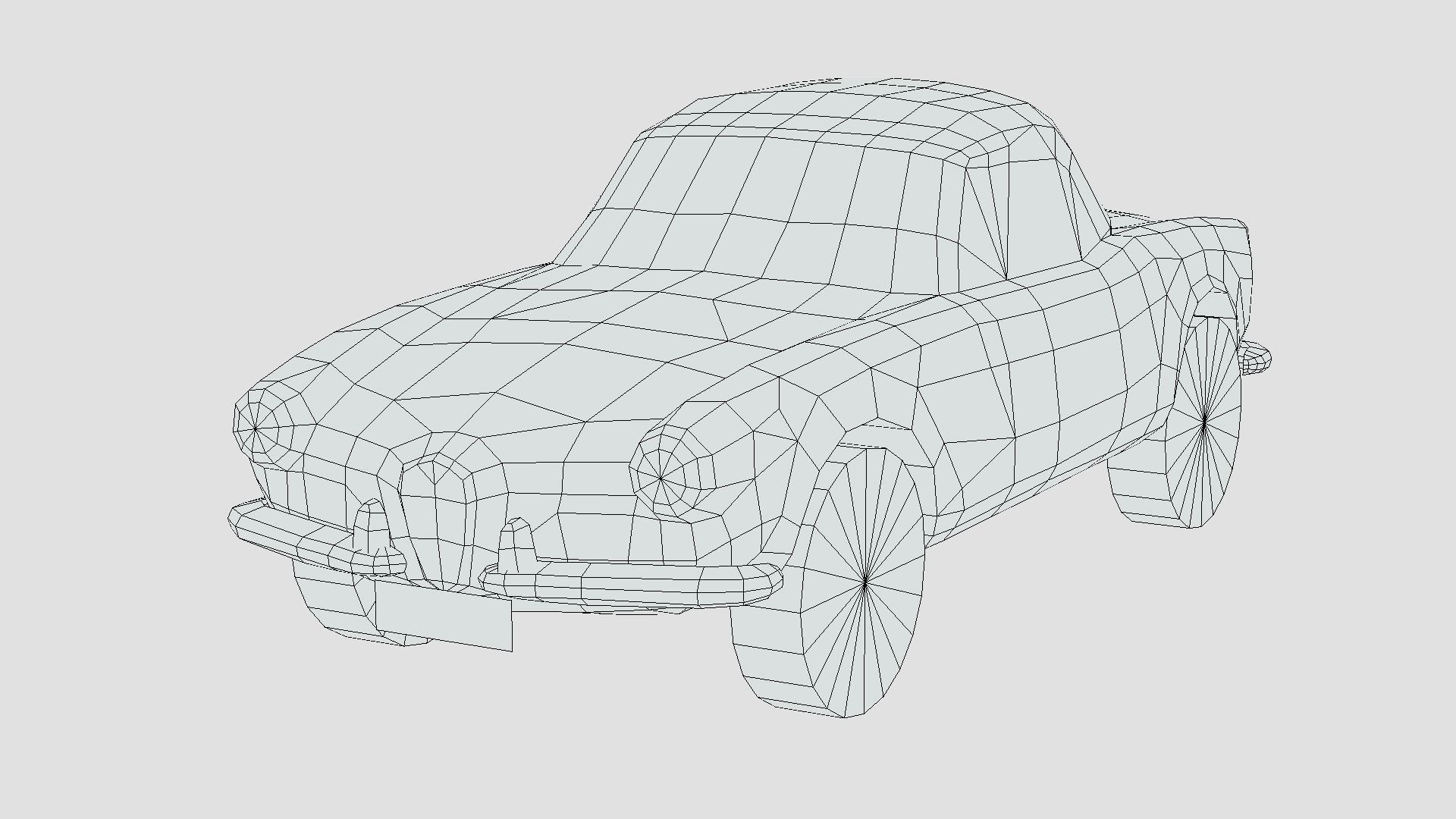 Alfa Romeo Giulietta Spider 1955 Low-poly 3D model_5