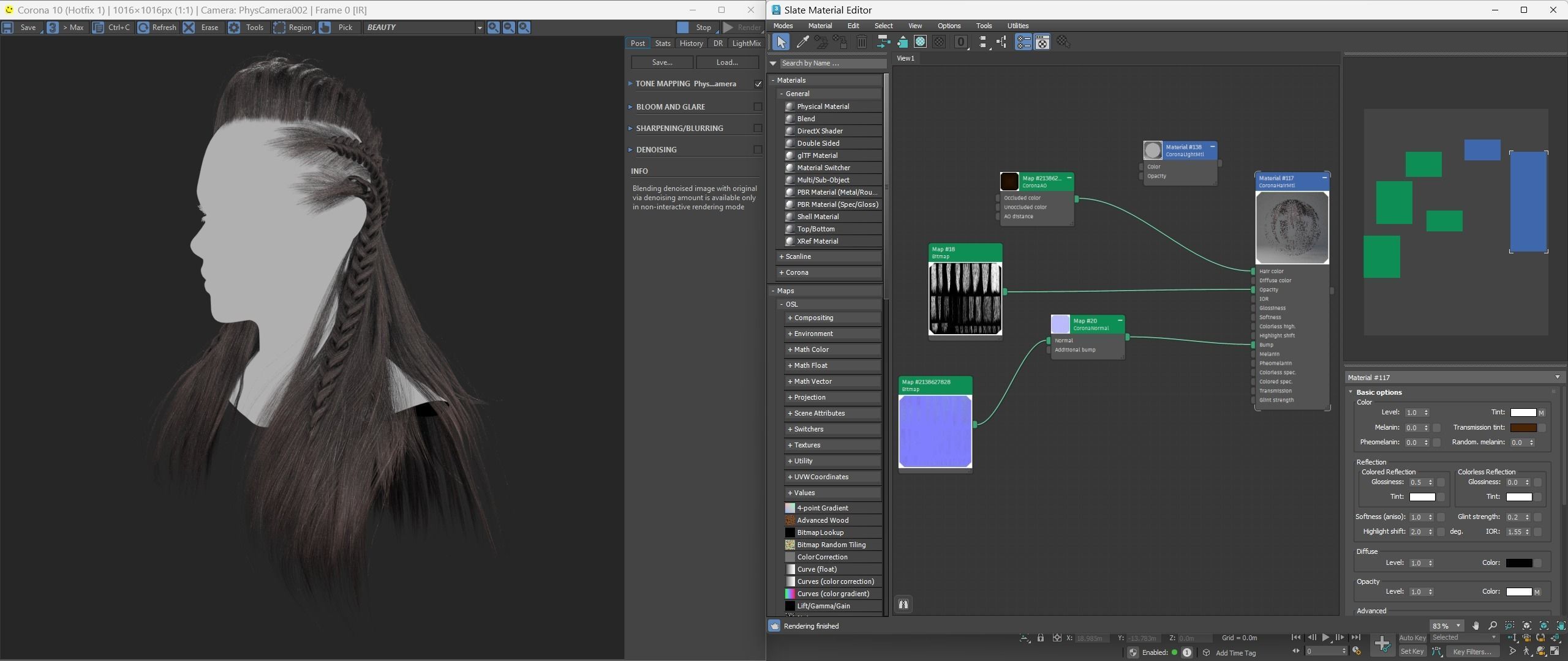 Realtime Haircard No49 Low-poly 3D model_3