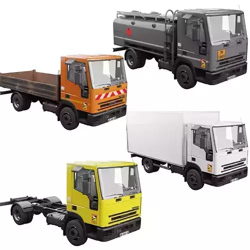 Iveco Eurocargo 100E18 2001 3D Model Collection
