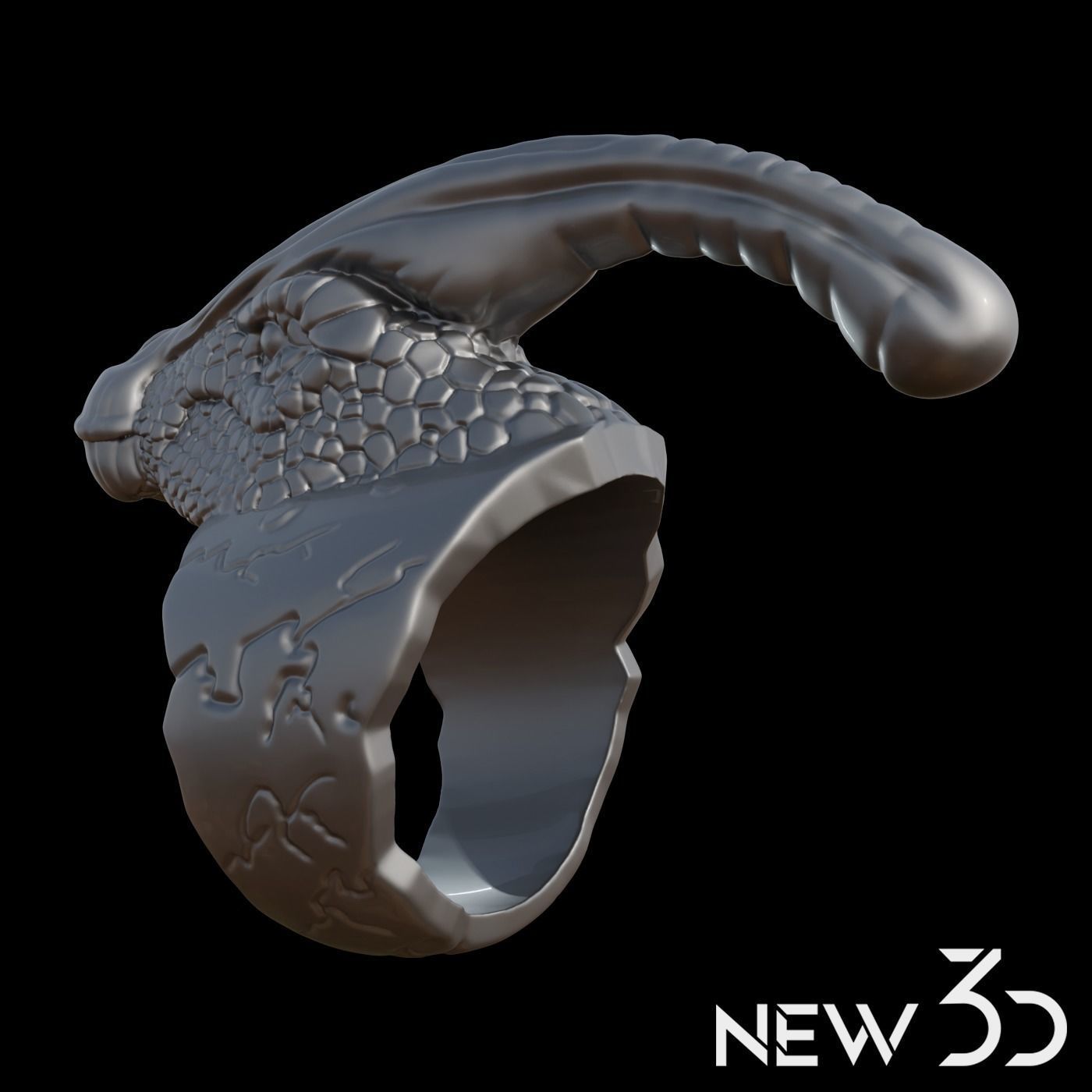 PARASAUROLOPHUS RING 3D print model_2