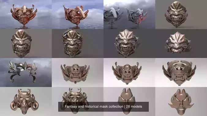 Fantasy and historical mask collection 