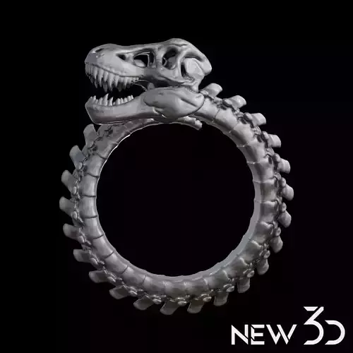 T Rex skull ring