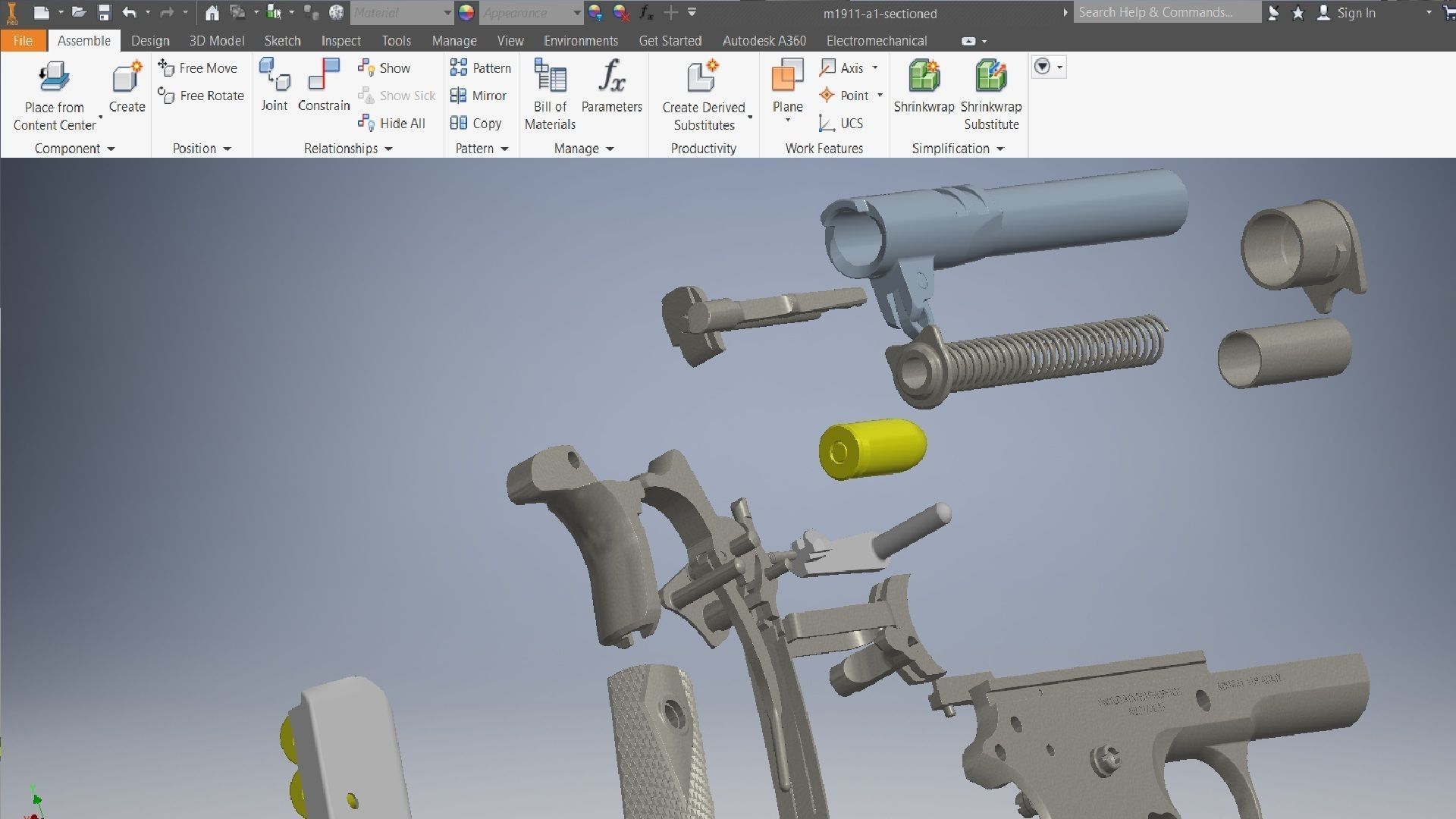 m1911 semi-automatic-pistol 3D model_16