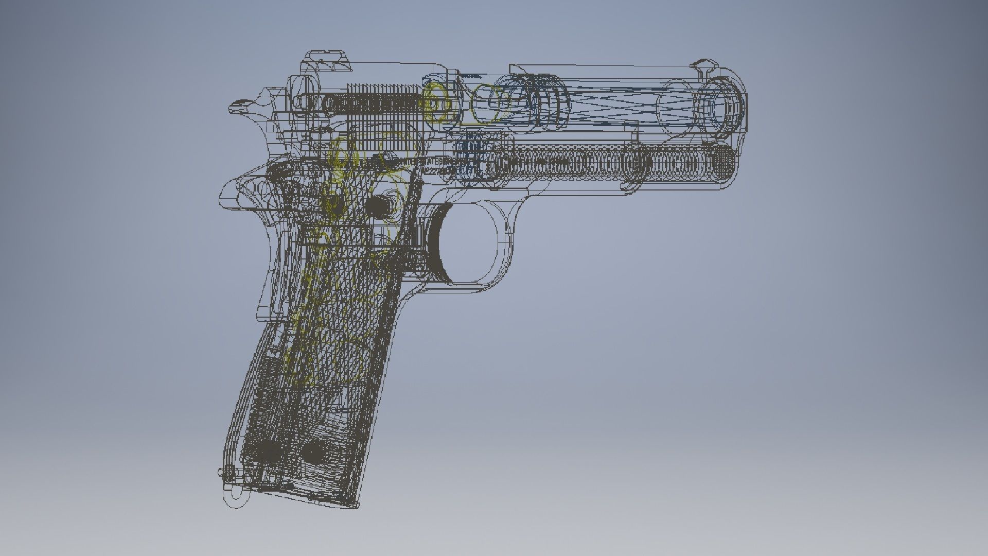 m1911 semi-automatic-pistol 3D model_6