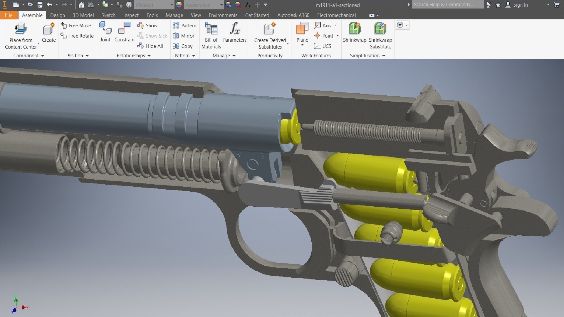 m1911 semi-automatic-pistol 3D model_11