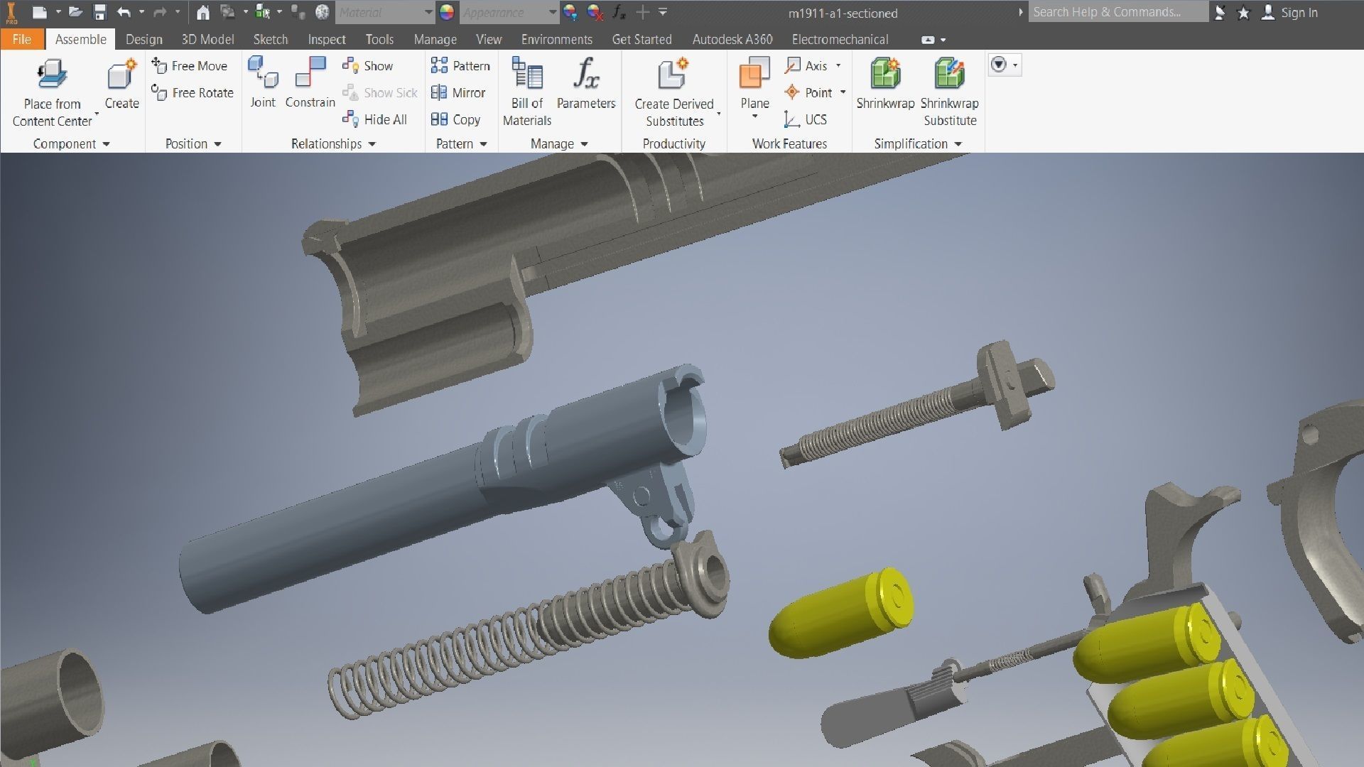 m1911 semi-automatic-pistol 3D model_14