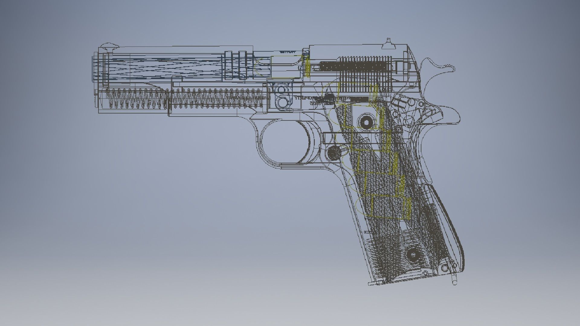m1911 semi-automatic-pistol 3D model_4