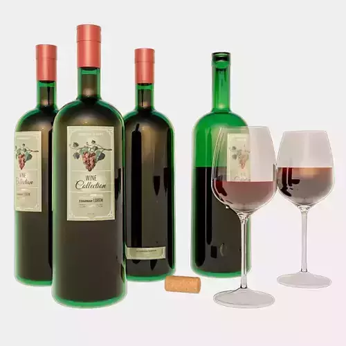 Botella de vino tinto