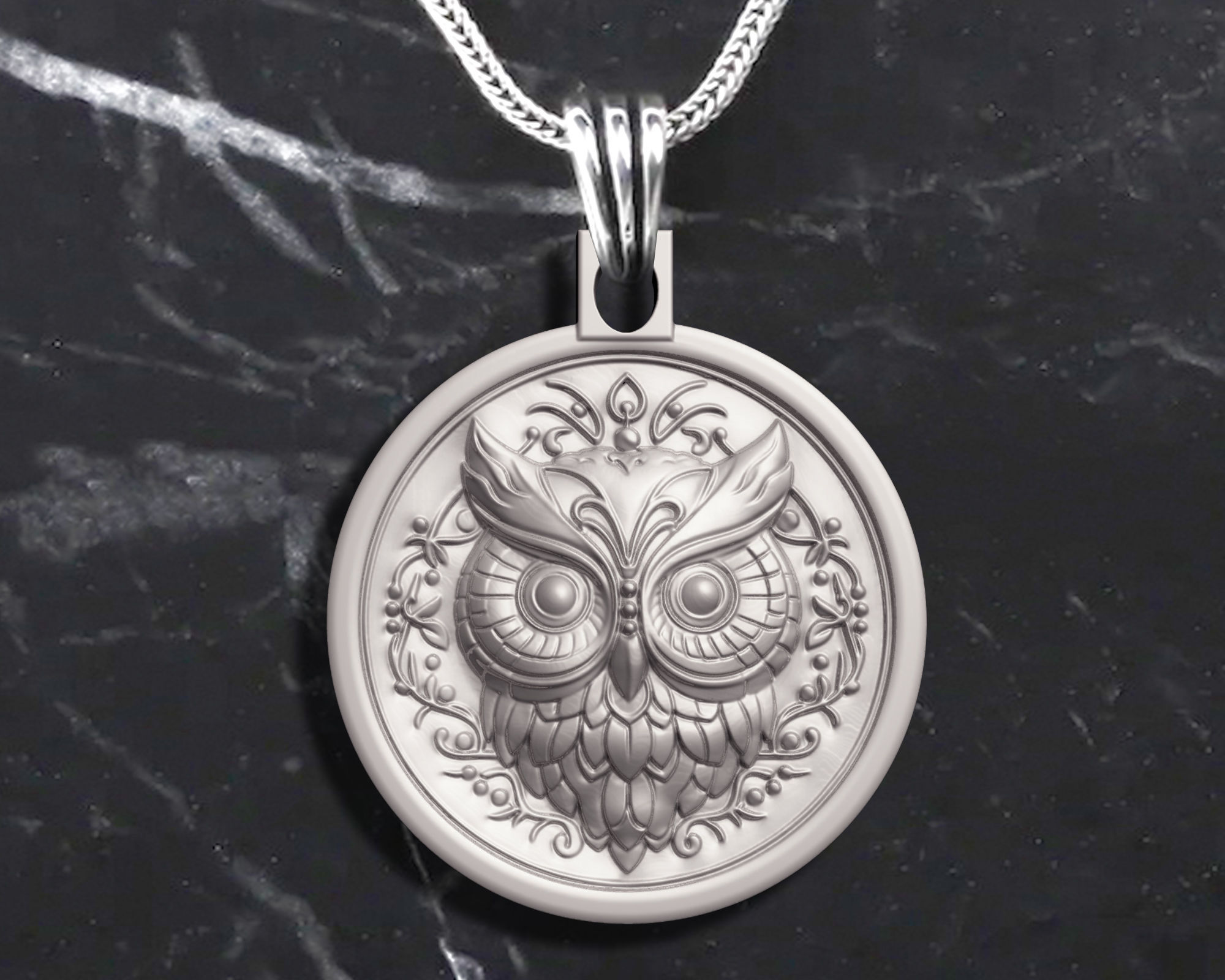 OWL ORNAMENTS PENDANT 3D print model_3