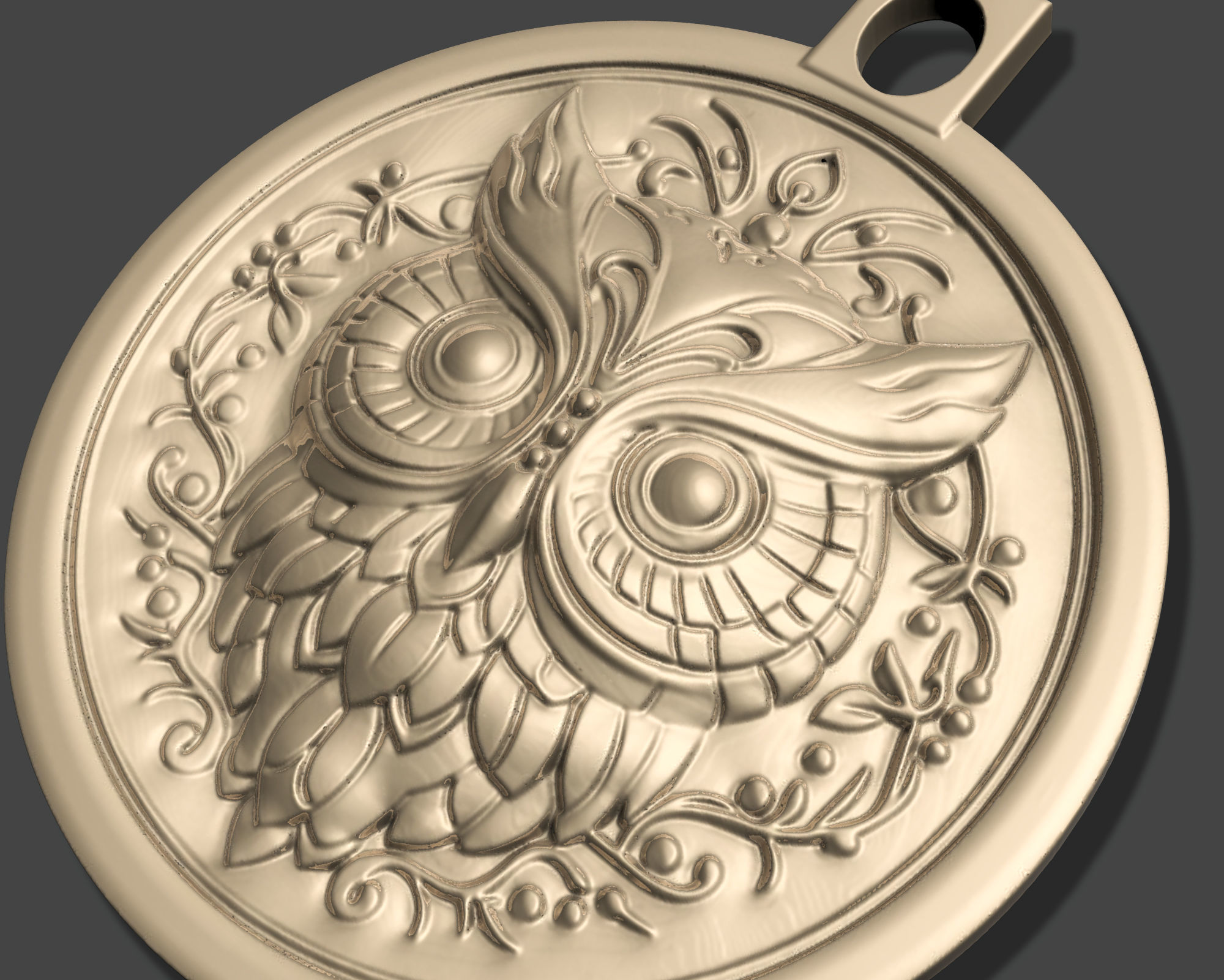 OWL ORNAMENTS PENDANT 3D print model_4