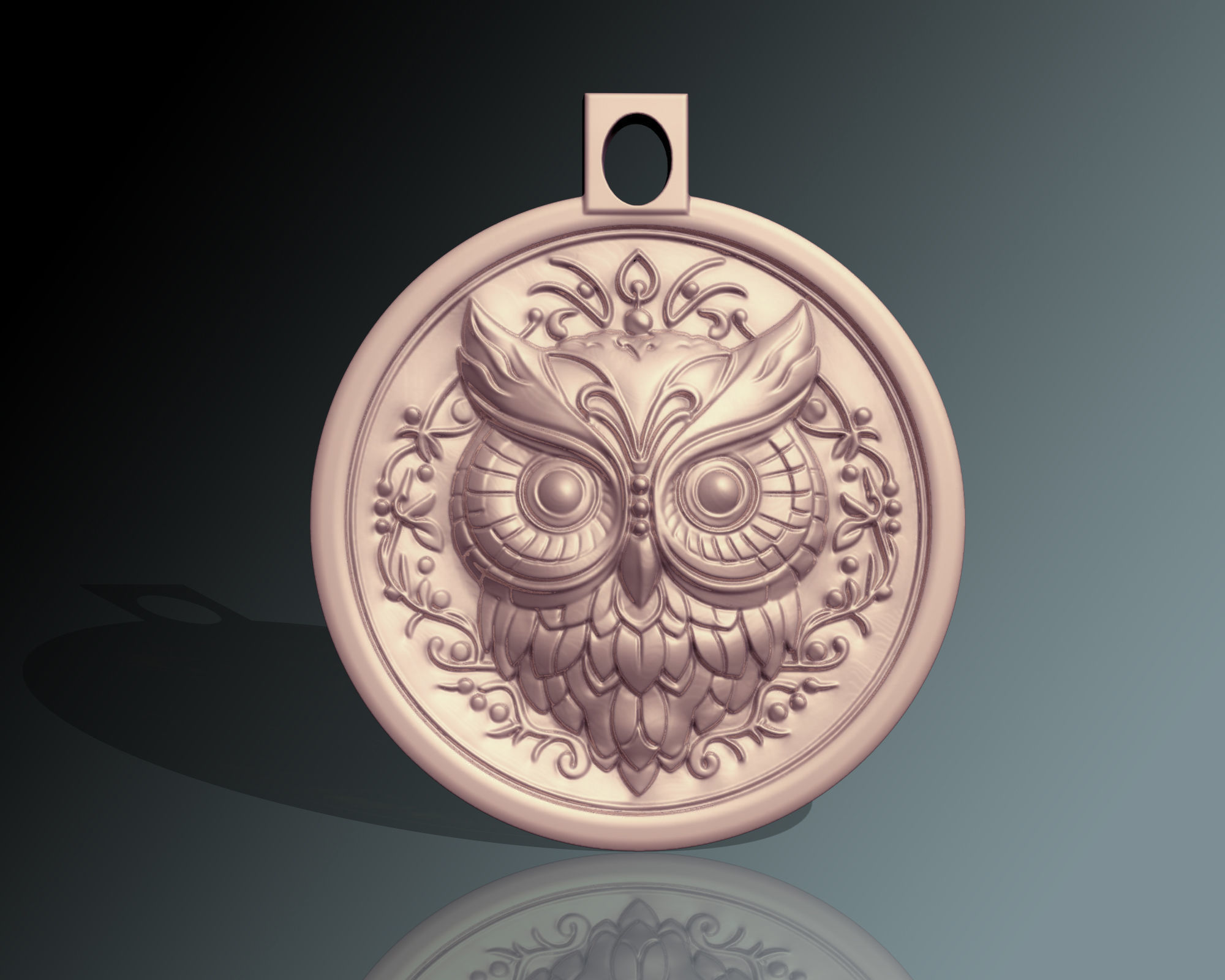 OWL ORNAMENTS PENDANT 3D print model_2