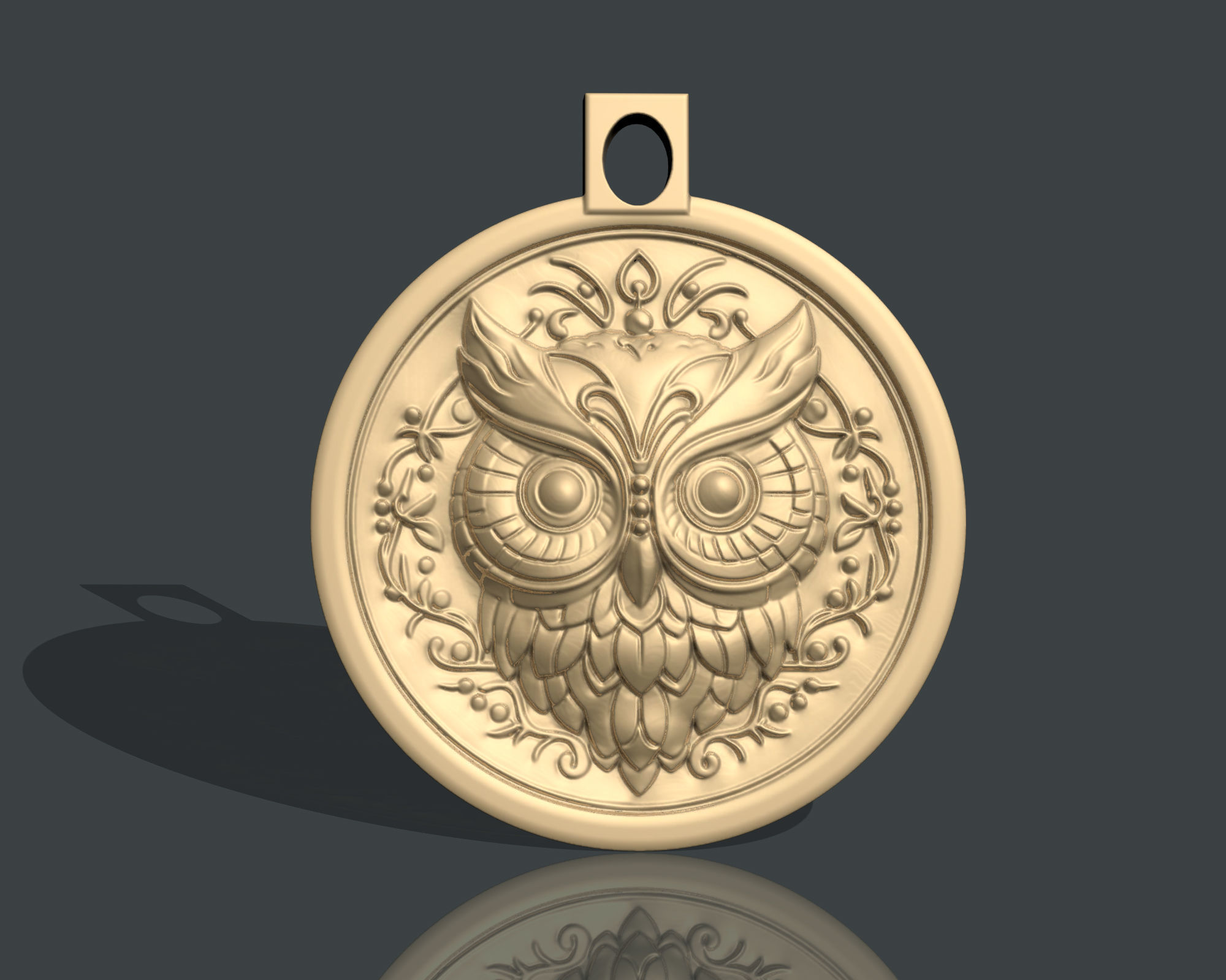OWL ORNAMENTS PENDANT 3D print model_1