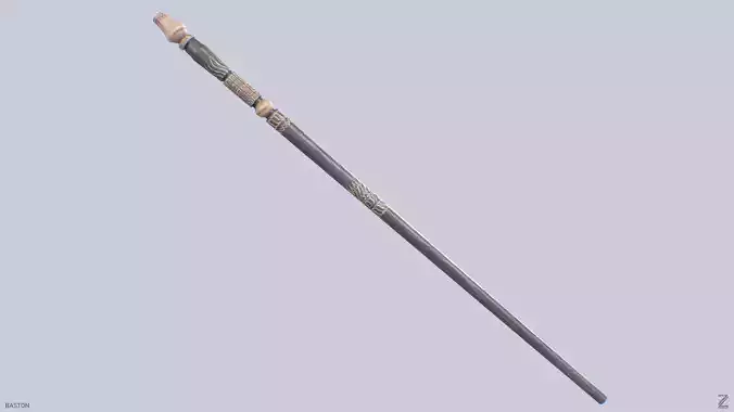 Baston Low-poly 3D model