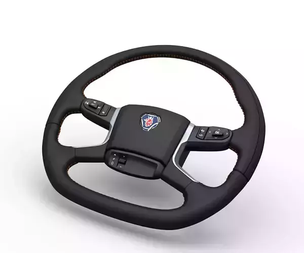 Bus and Truck Steering Wheel euro 6 SC Low-poly 3D model