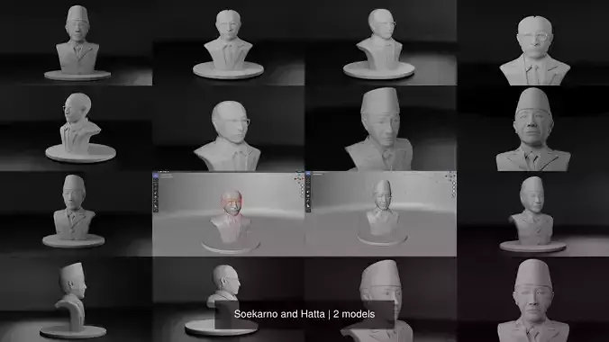 Soekarno and Hatta 3D Model Collection