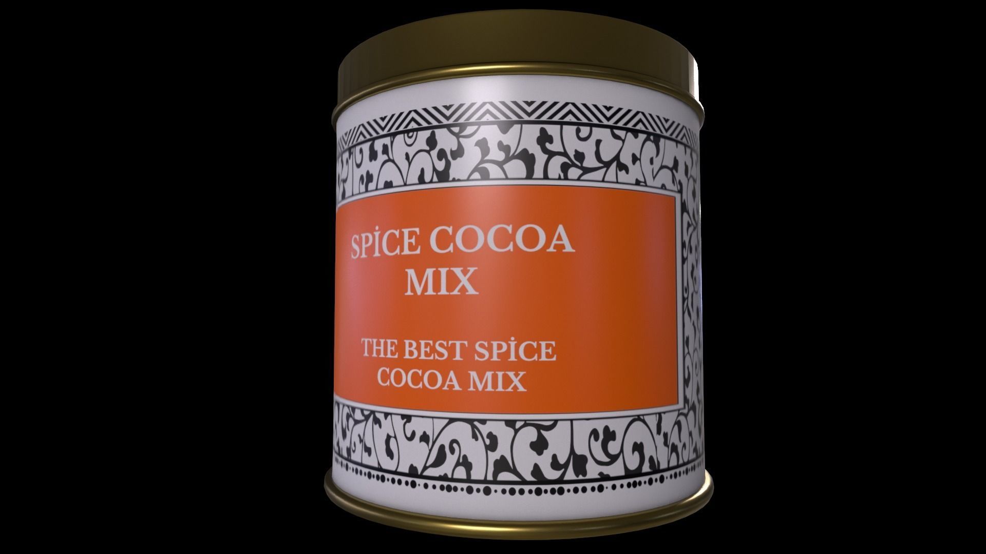 Cocoa and hot chocolate drinks-Spiced Cocoa Mix-GAME READY PBR Low-poly 3D model_2