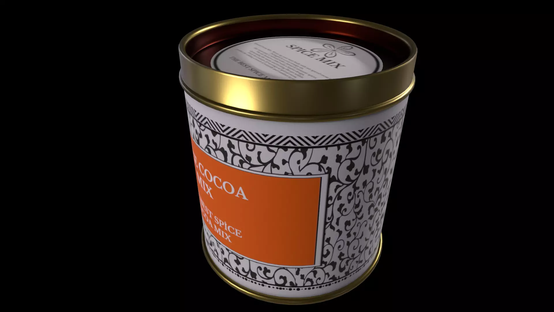 Cocoa and hot chocolate drinks-Spiced Cocoa Mix-GAME READY PBR Low-poly 3D model_0