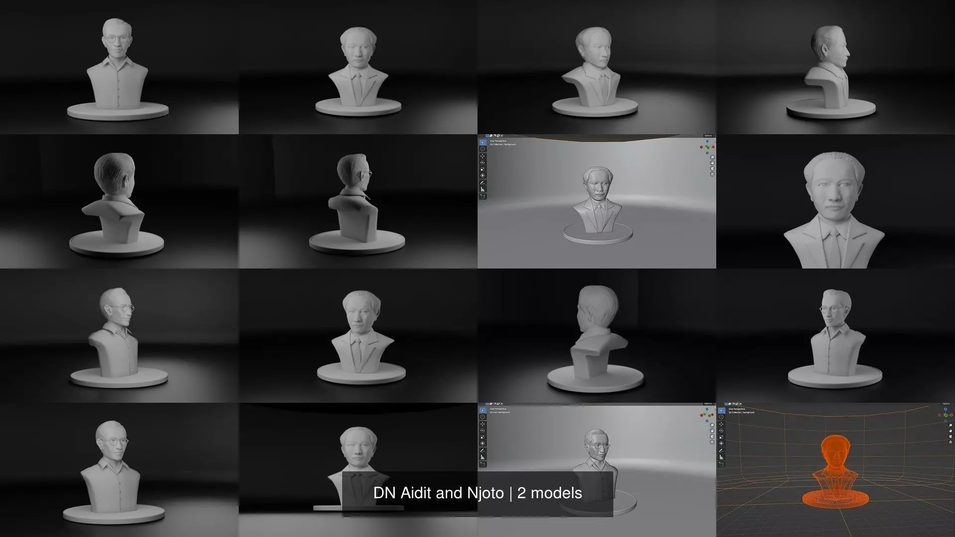 DN Aidit and Njoto 3D Model Collection_0